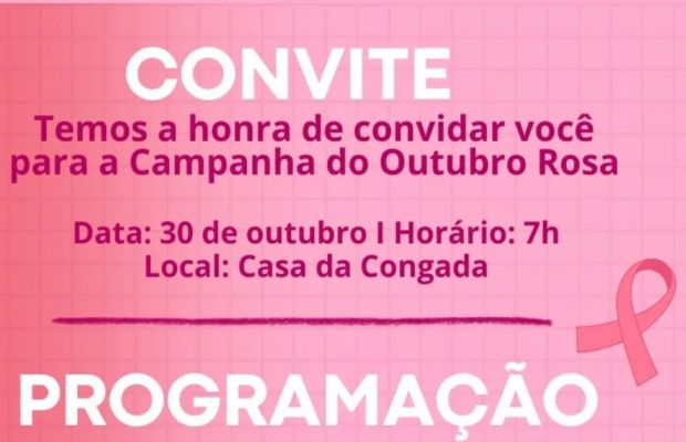 Convite à População: Participe da Campanha Outubro Rosa!